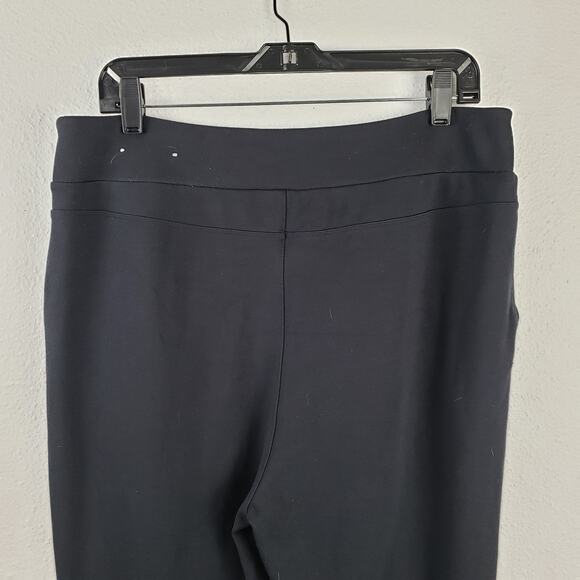 Soft Surroundings Women's L Pull On Ponte Pocket Pants Black Scallop Cutout‎ - Picture 9 of 11